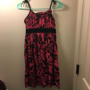 Pink and black dress